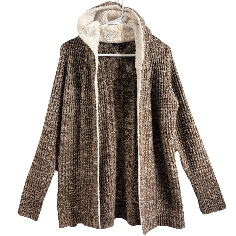 Hooded Sherpa Cardigan Winter Cozy‎ Size S Casual